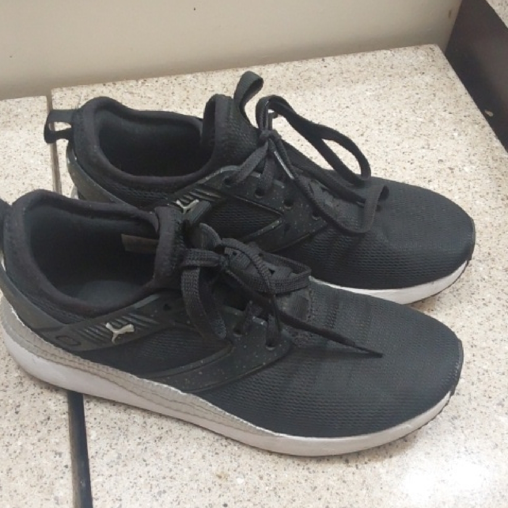 Puma Charcoal and White Sneakers